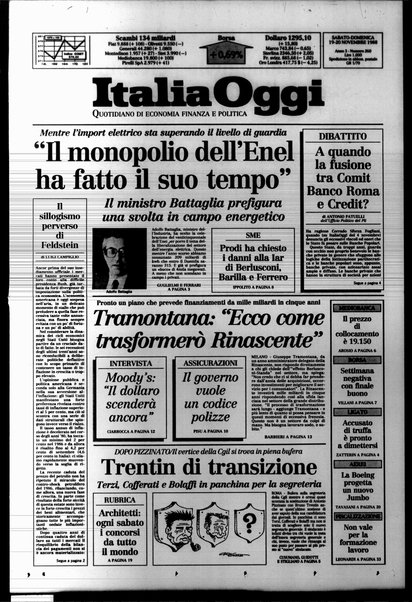 Italia oggi : quotidiano di economia finanza e politica